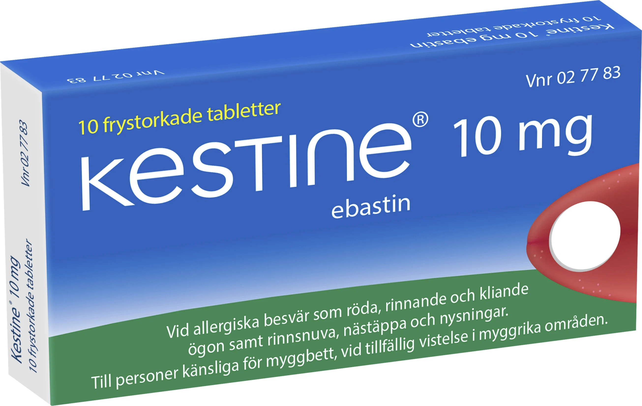 Kestine frystorkad tablett 10 mg 10 st från Kestine – köp hos Apotek Hjärtat