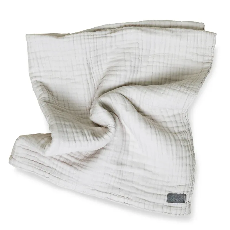 Vinter & Bloom Filt Layered Muslin EKO Dove Grey 100x80cm från Vinter & Bloom – köp hos Apotek Hjärtat