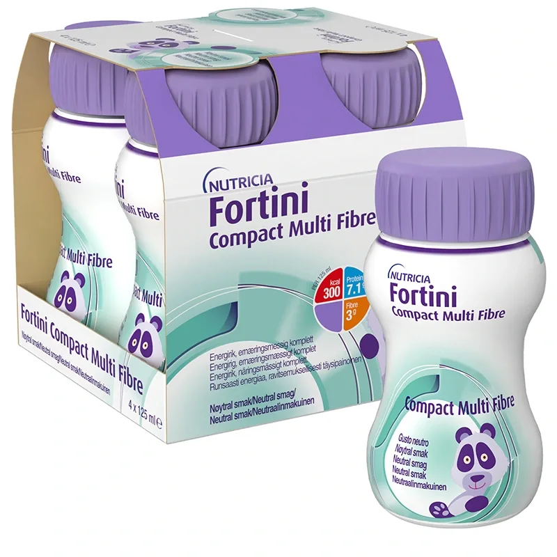 Fortini Compact Multi Fibre Neutral 4x125 ml från Fortini – köp hos Apotek Hjärtat