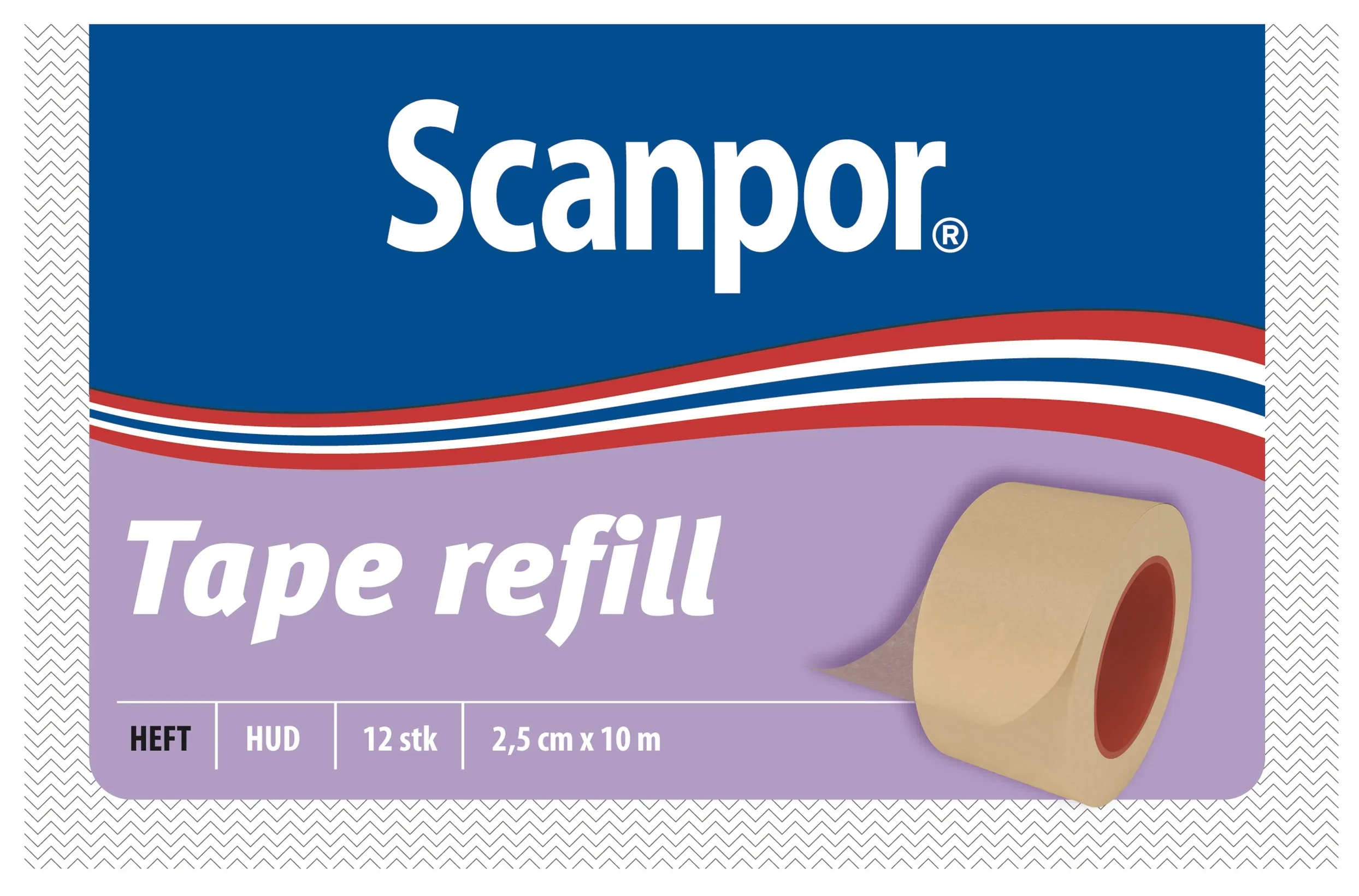 Scanpor Tape refill beige 2,5 cm x 10 m 12 st från Scanpor – köp hos Apotek Hjärtat