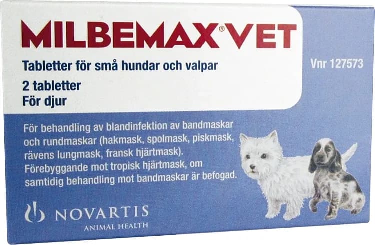 Milbemax vet. för små hundar och valpar tablett 2 st från Milbemax – köp hos Apotek Hjärtat