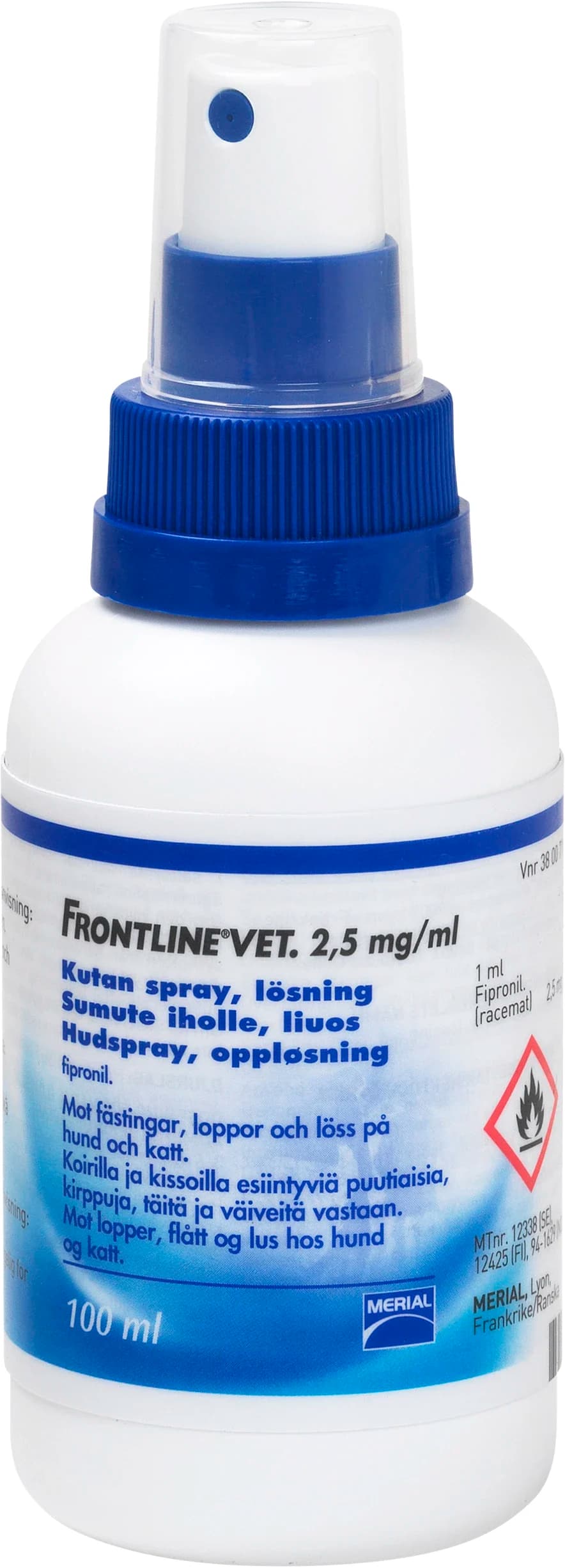 Frontline Vet. Kutan spray 2,5 mg/ml 100 ml från Frontline – köp hos Apotek Hjärtat