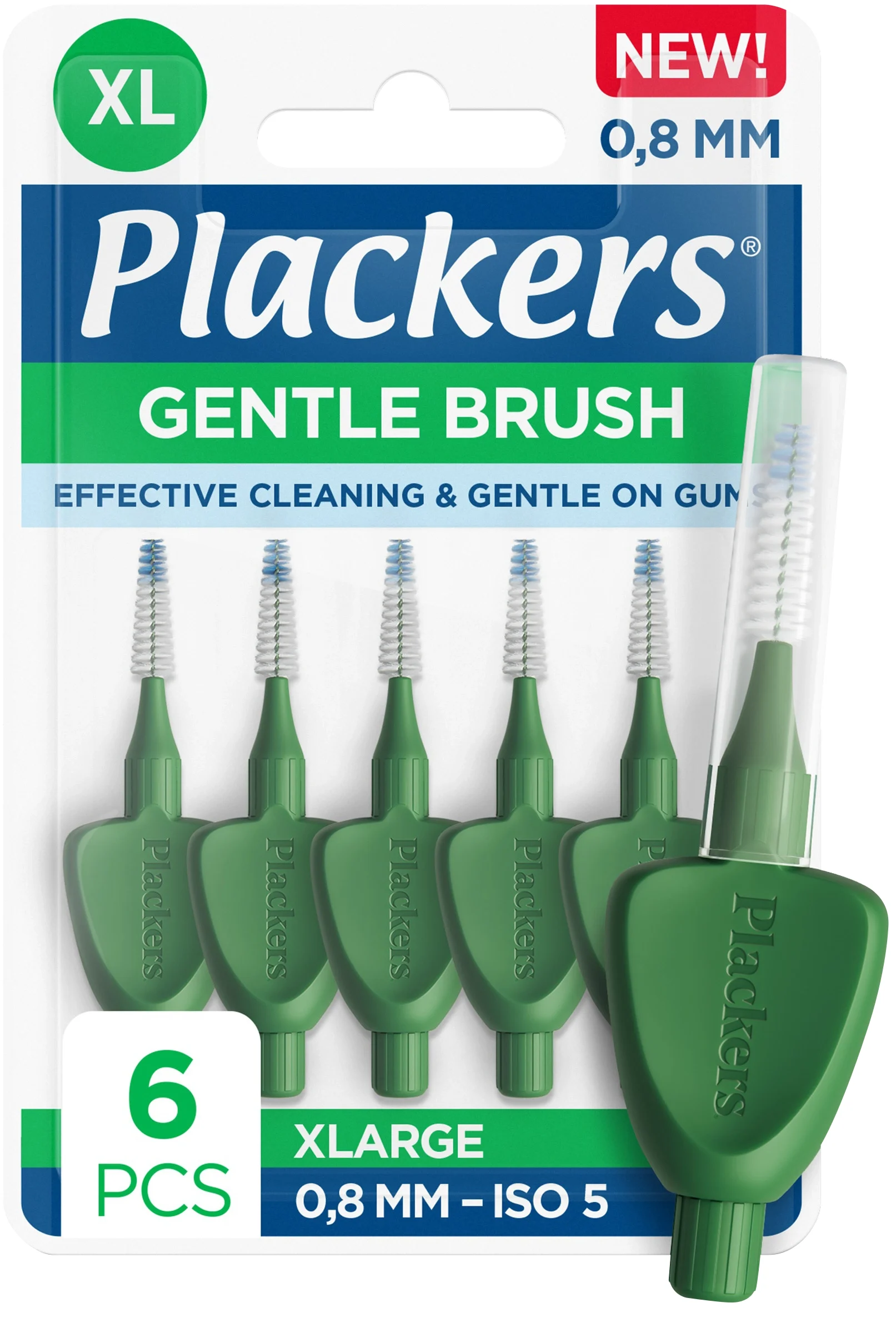 Plackers Gentle Brush 0,8 mm 6st från Plackers – köp hos Apotek Hjärtat