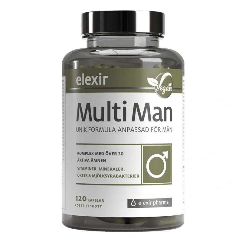 Elexir Pharma Multi Man 120 kapslar från Elexir Pharma – köp hos Apotek Hjärtat