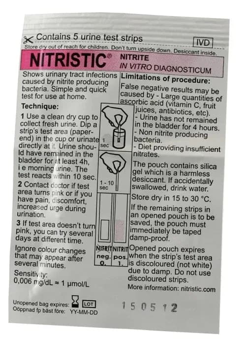 Nitristic teststickor urinvägsinfektion 5 st från Nitristic – köp hos Apotek Hjärtat