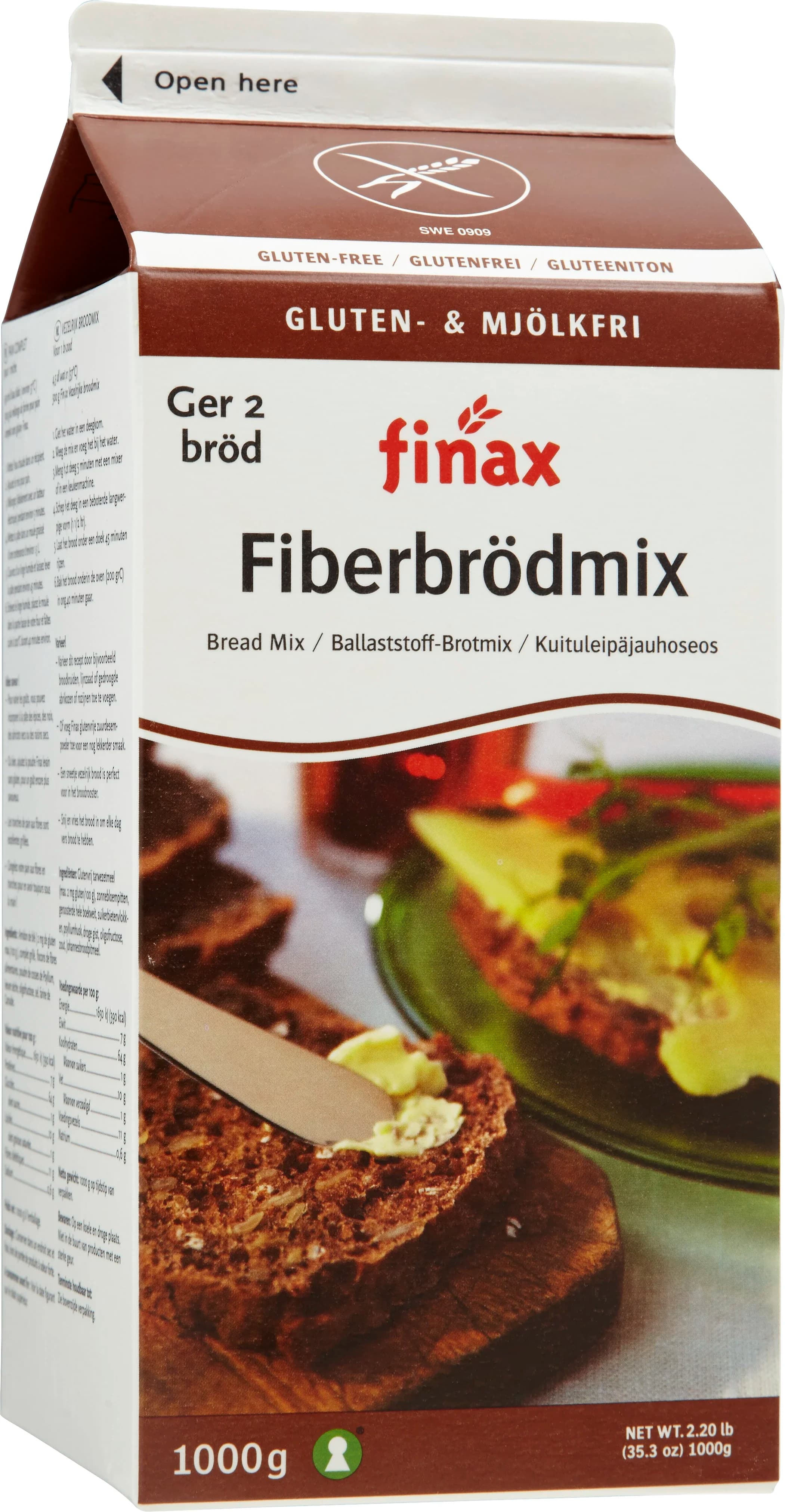 Finax Fiberbrödmix Glutenfri 1 kg från Finax – köp hos Apotek Hjärtat