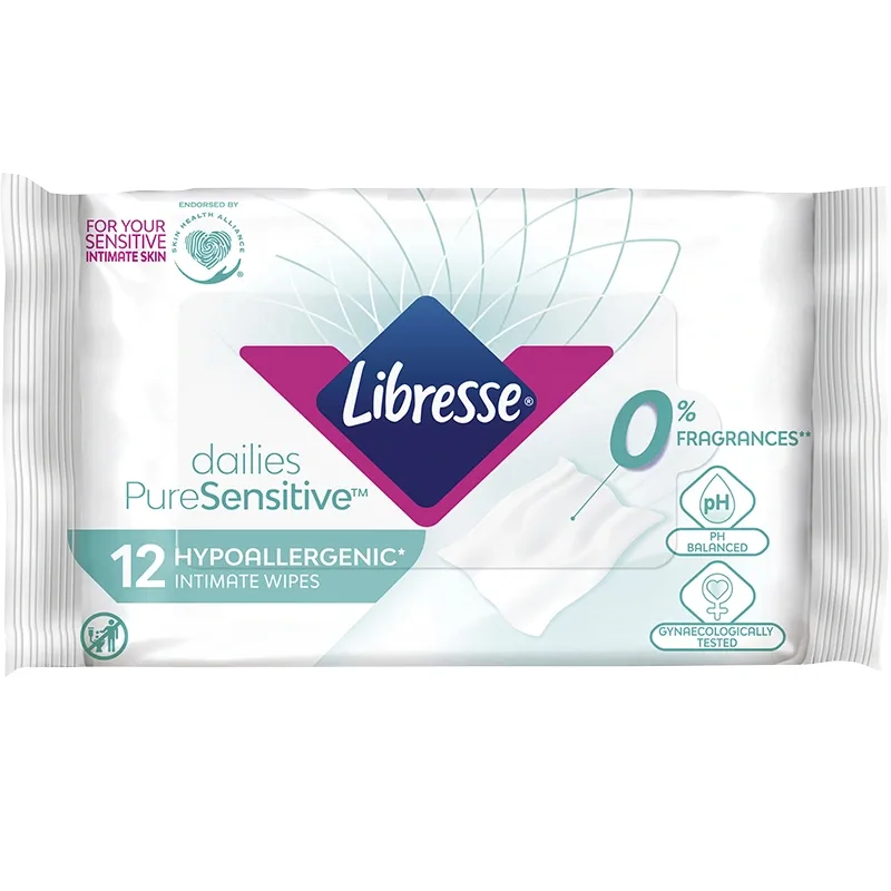Libresse Intimservetter Pure Sensitive Oparfymerade 12 st från Libresse – köp hos Apotek Hjärtat