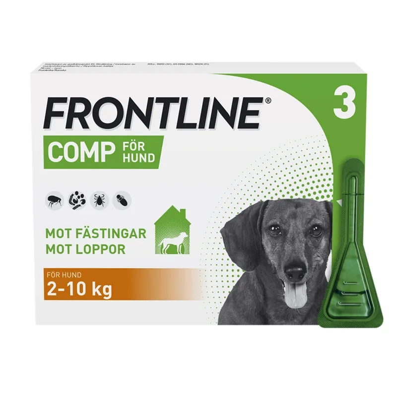 Frontline Comp Spot-on lösning för liten hund 67 mg/60,3 mg 3 x 0,67 ml från Frontline – köp hos Apotek Hjärtat