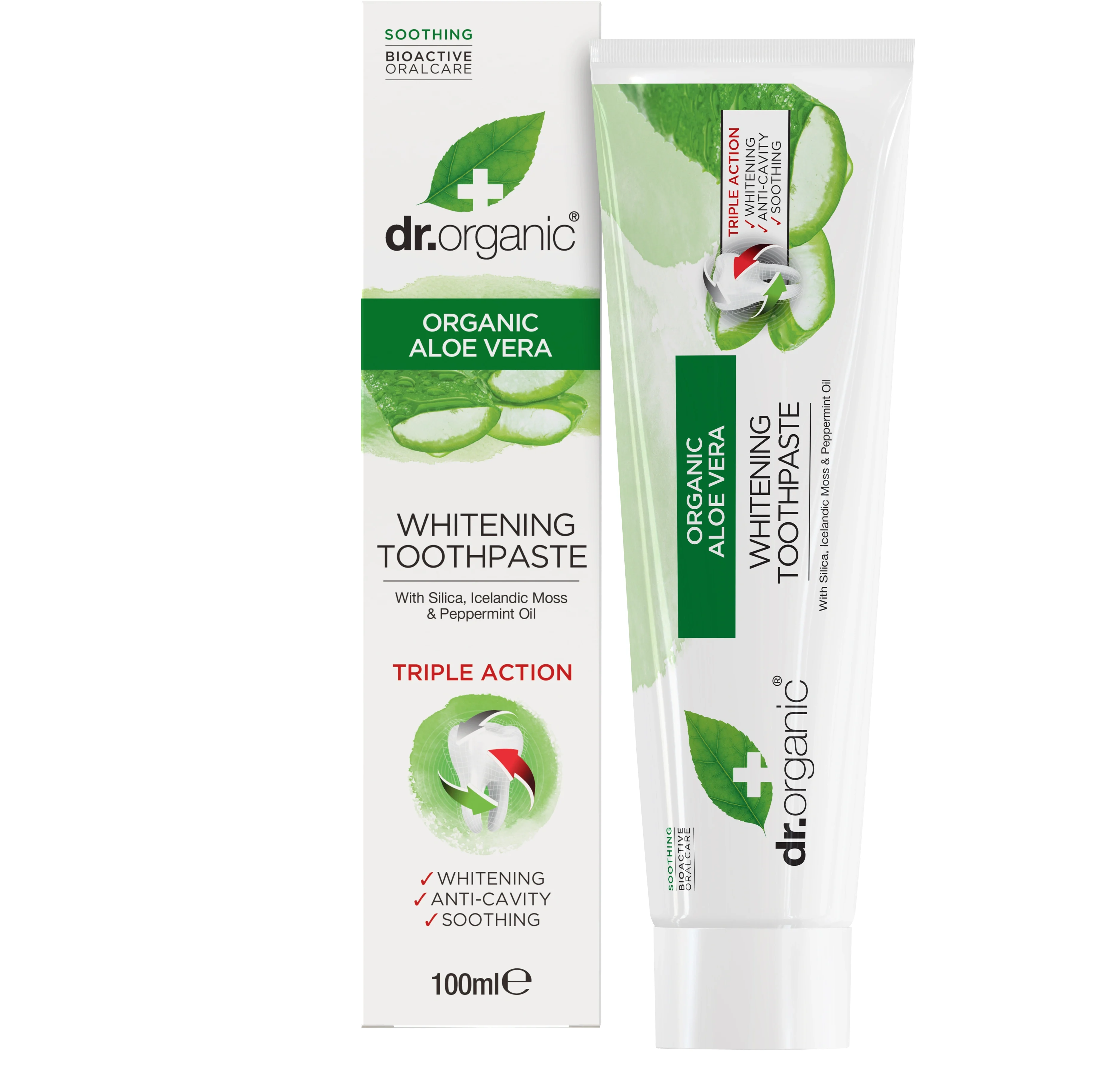 Dr. Organic Aloe Vera Tandkräm med fluor 100 ml från Dr.Organic – köp hos Apotek Hjärtat