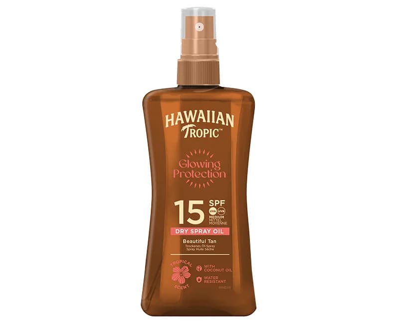 Hawaiian Tropic Glowing Protection Dry Oil Spray SPF 15, 200 ml från Hawaiian Tropic – köp hos Apotek Hjärtat