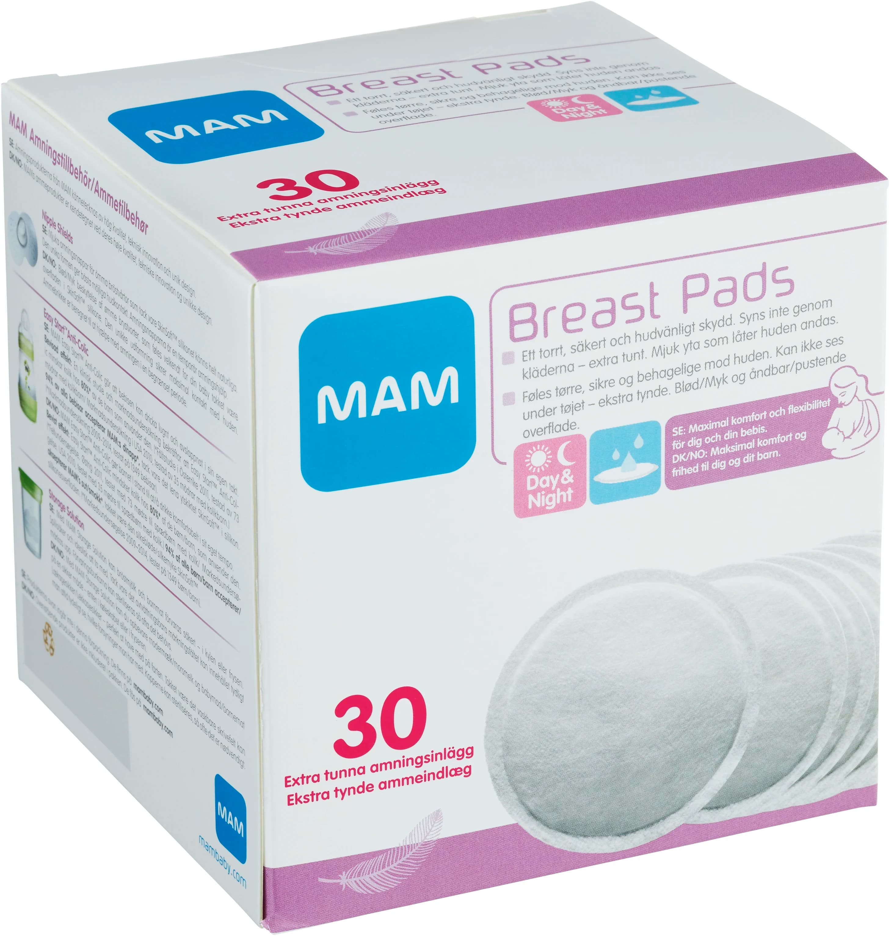 MAM Breast Pads Vita 30 st från MAM – köp hos Apotek Hjärtat