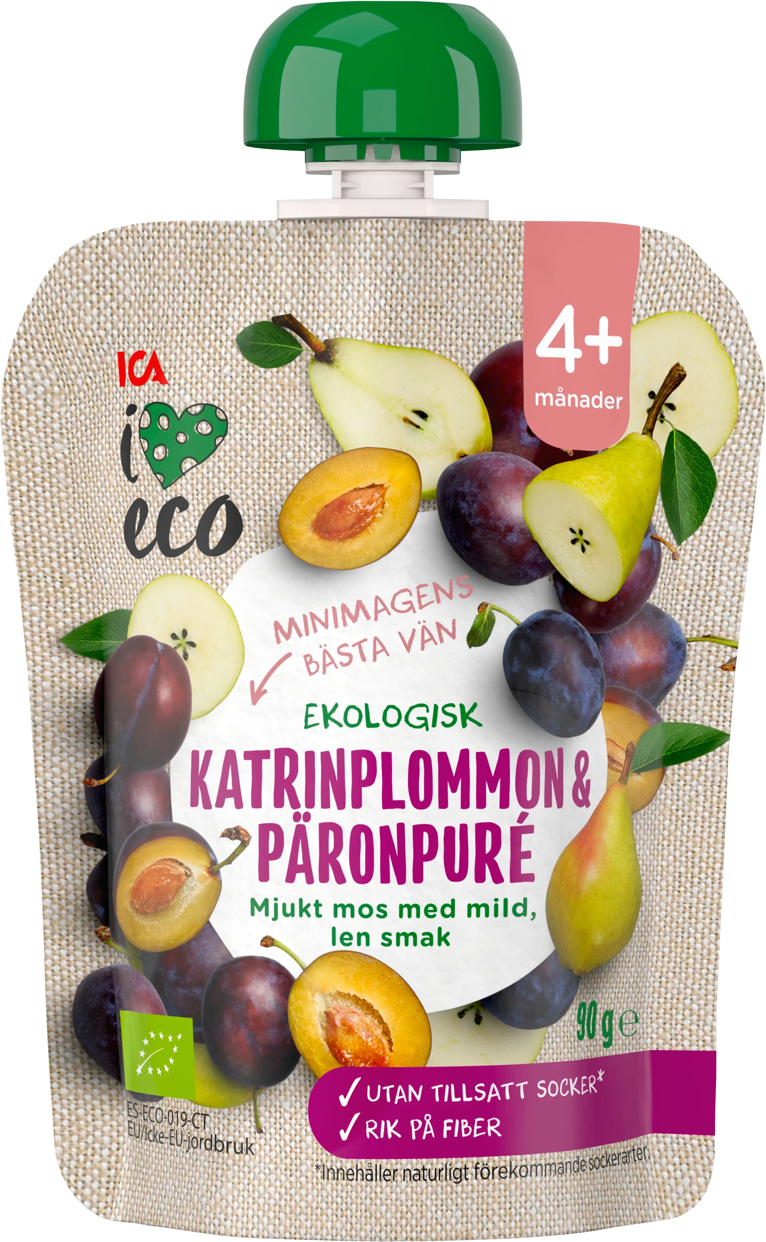 ICA I Love Eco Katrinplommonpuré 90 g från ICA I Love Eco – köp hos Apotek Hjärtat