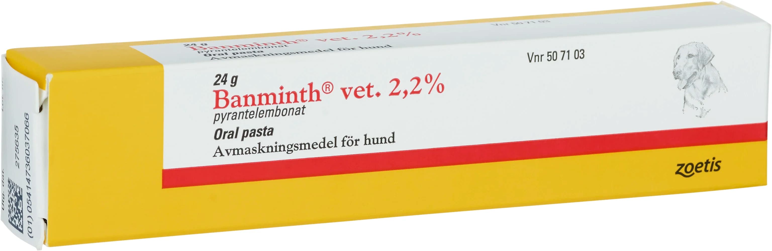 Banminth vet. Oral pasta i tub 2,2% för hund 24g från Banminth – köp hos Apotek Hjärtat