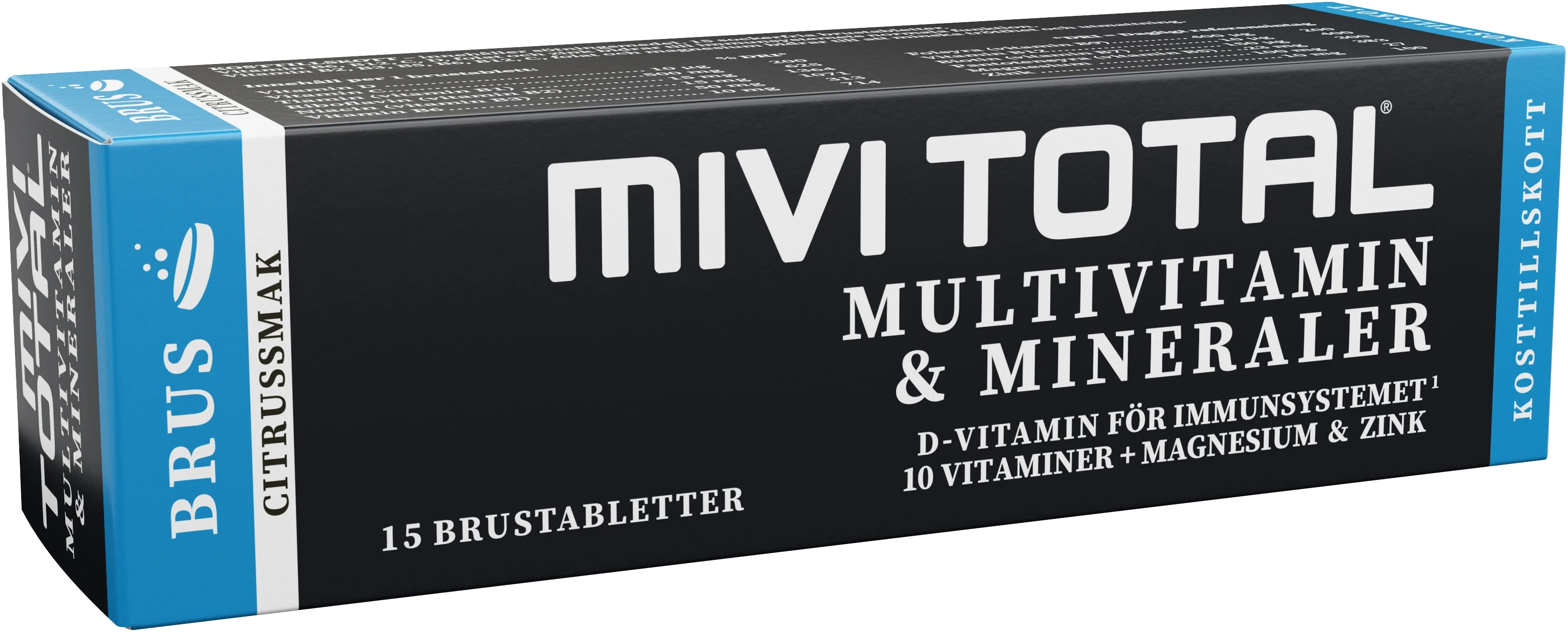 Mivitotal Brustablett Citrus 15 tabletter från Mivitotal – köp hos Apotek Hjärtat
