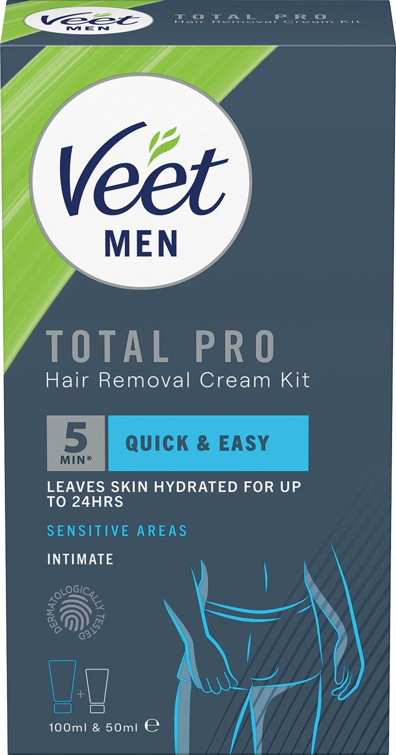 Veet Men Total Pro Hårborttagningskit för Intimområden för Man 150 ml från Veet – köp hos Apotek Hjärtat