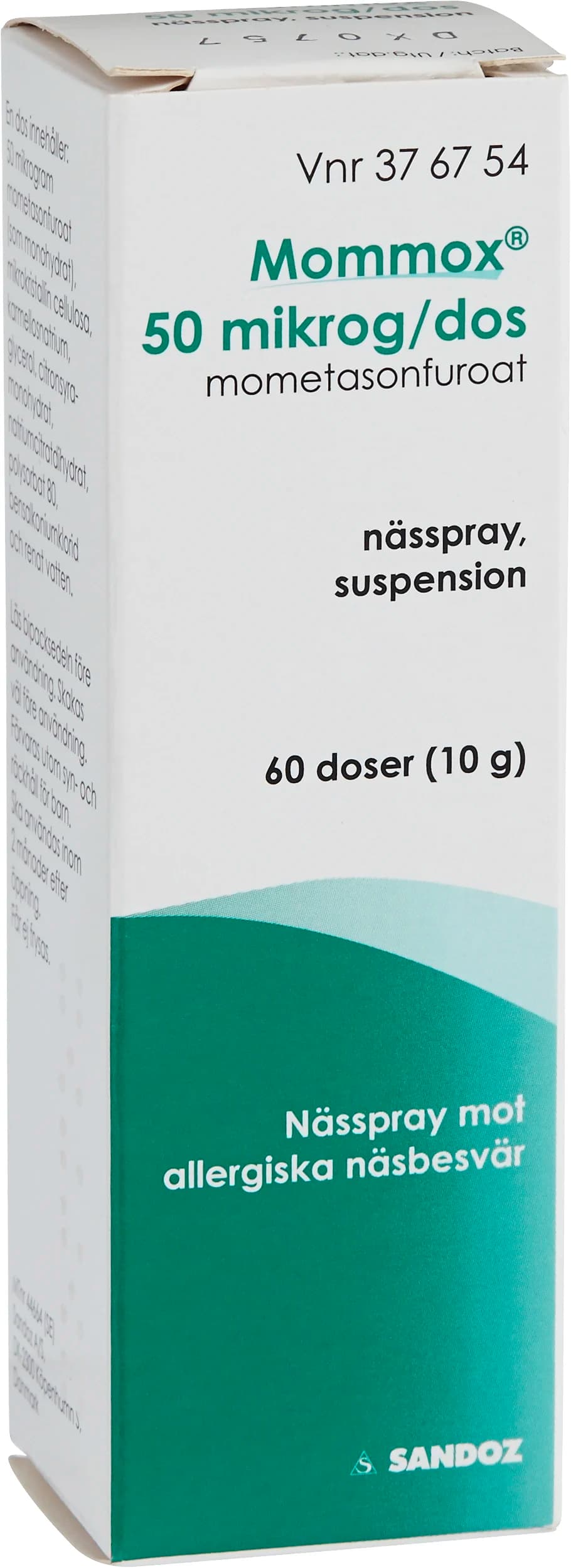 Mommox nässpray 50 µg/dos 60 doser från Mommox – köp hos Apotek Hjärtat