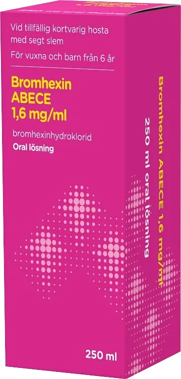 Bromhexin ABECE Oral lösning 1,6 mg/ml 250 ml från ABECE – köp hos Apotek Hjärtat