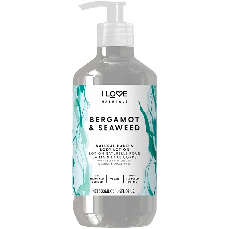 I LOVE Naturals Hand & Body Lotion Bergamot & Seaweed 500 ml från I Love – köp hos Apotek Hjärtat