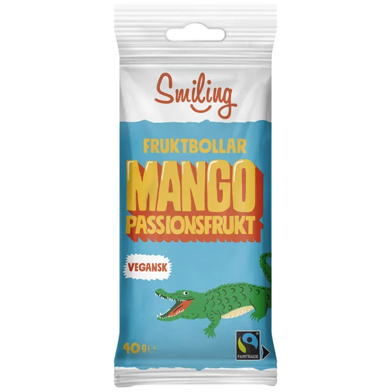 Smiling Fruktbollar Mango Passion 40 g från Smiling – köp hos Apotek Hjärtat