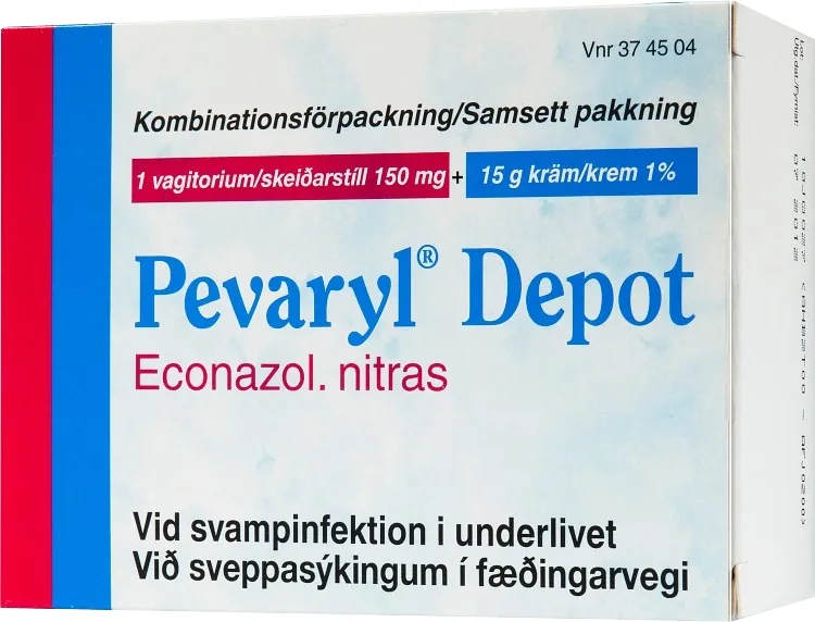 Pevaryl Depot vagitorium och kräm 150 mg + 1% 1 st från Pevaryl – köp hos Apotek Hjärtat