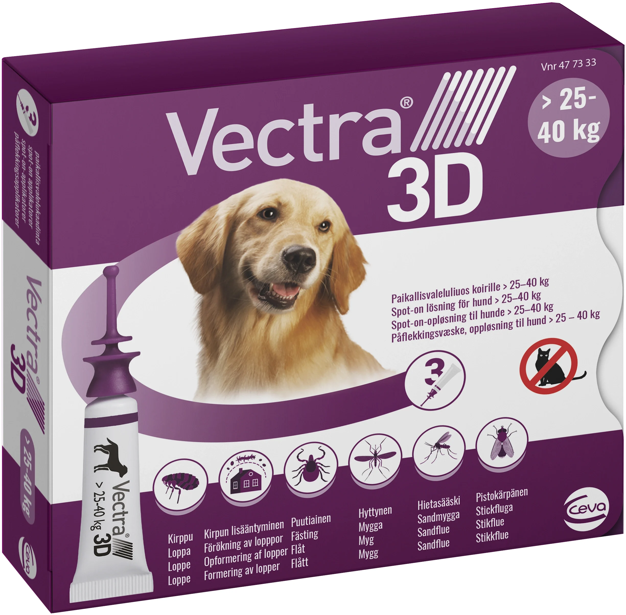 Vectra 3D för hund 25-40 kg Spot-on lösning Pipett, 3st (3x4,7ml) från Vectra 3D – köp hos Apotek Hjärtat