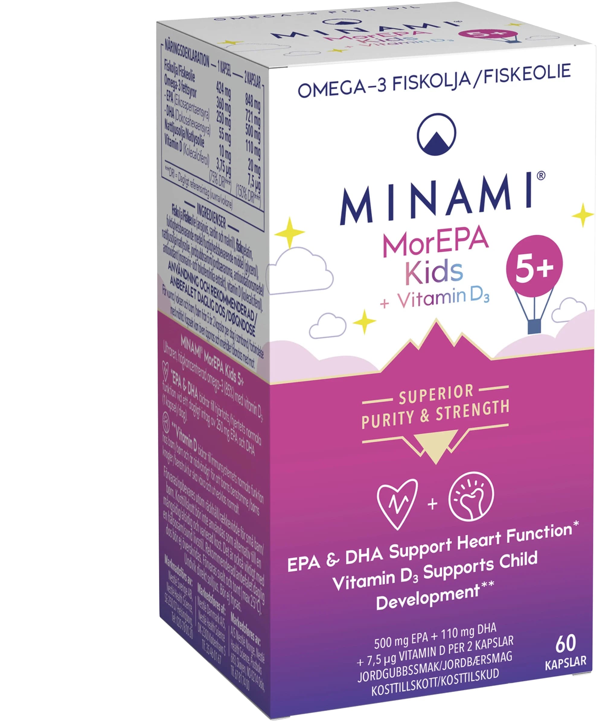 Minami MorEPA Kids Omega-3 85% 60 st från Minami – köp hos Apotek Hjärtat