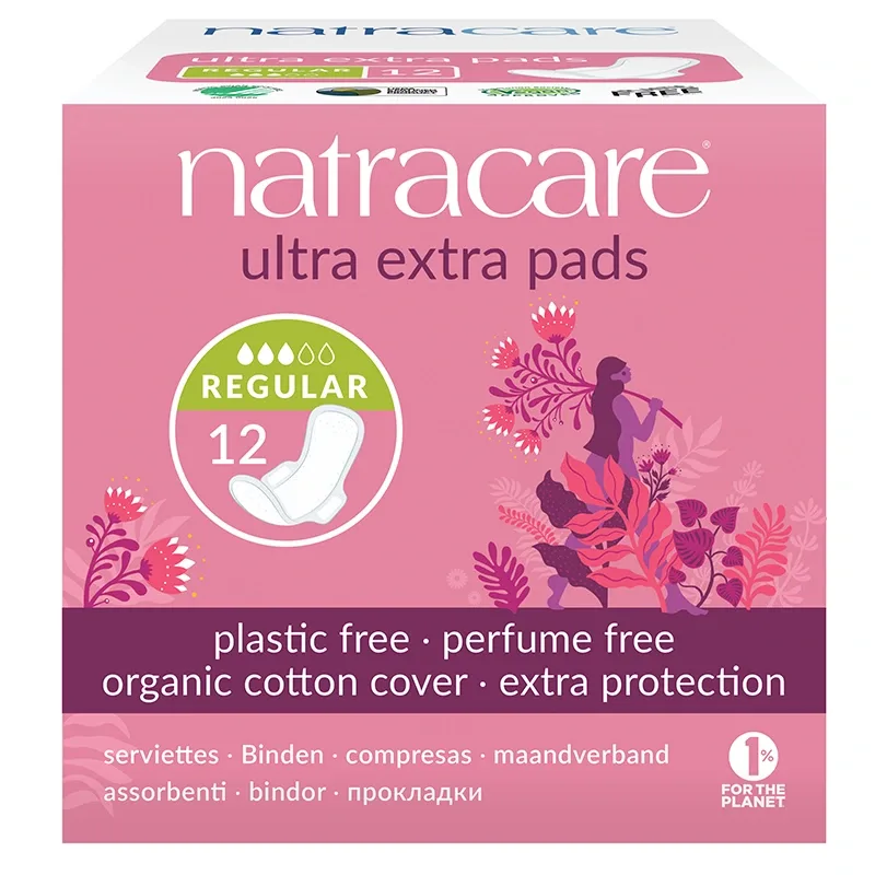 Natracare Binda Ultra Extra Normal med Vingar 12 st från Natracare – köp hos Apotek Hjärtat