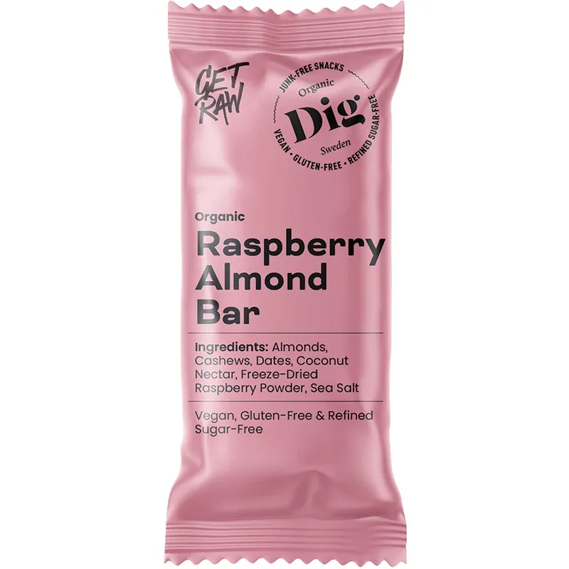 Dig Raspberry & Almond Bar 42 g från Dig – köp hos Apotek Hjärtat