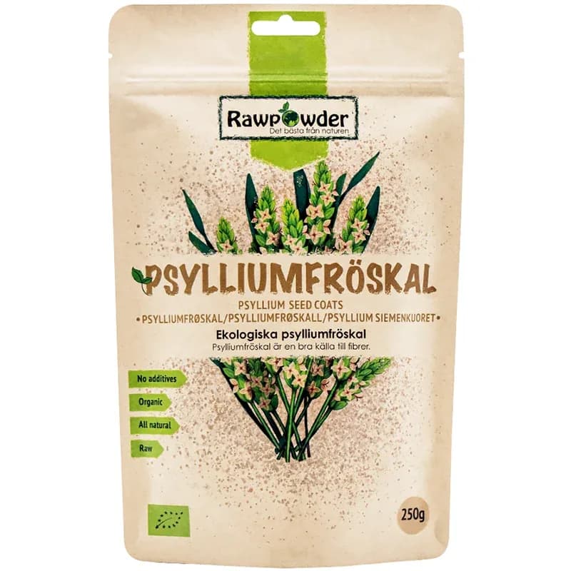 Rawpowder Psylliumfröskal 250 g från Rawpowder – köp hos Apotek Hjärtat