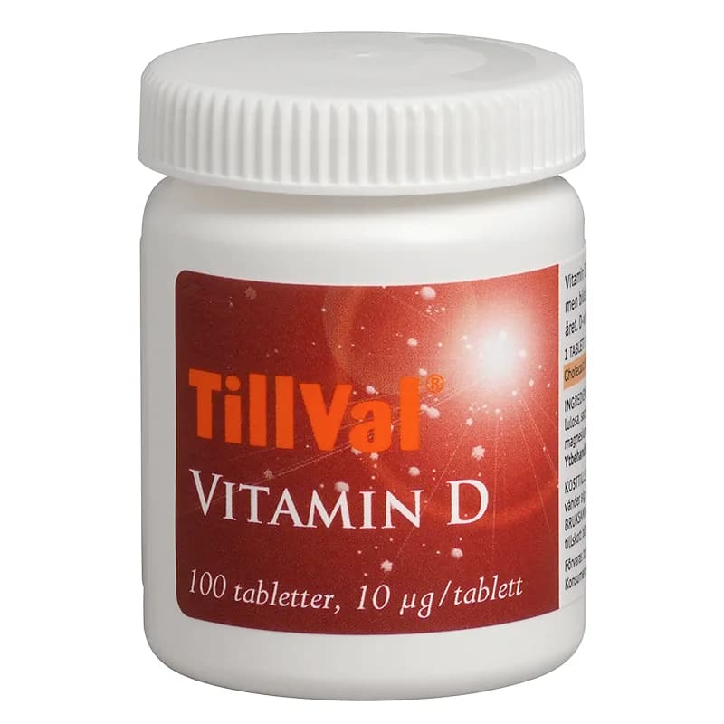 TillVal Vitamin-D 100 Tabletter från Tillval – köp hos Apotek Hjärtat
