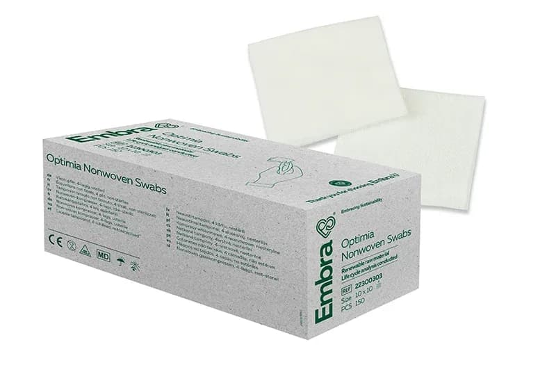 Embra Kompress Nonwoven 4L10x10cm disp.box osteril 150 st från Embra – köp hos Apotek Hjärtat
