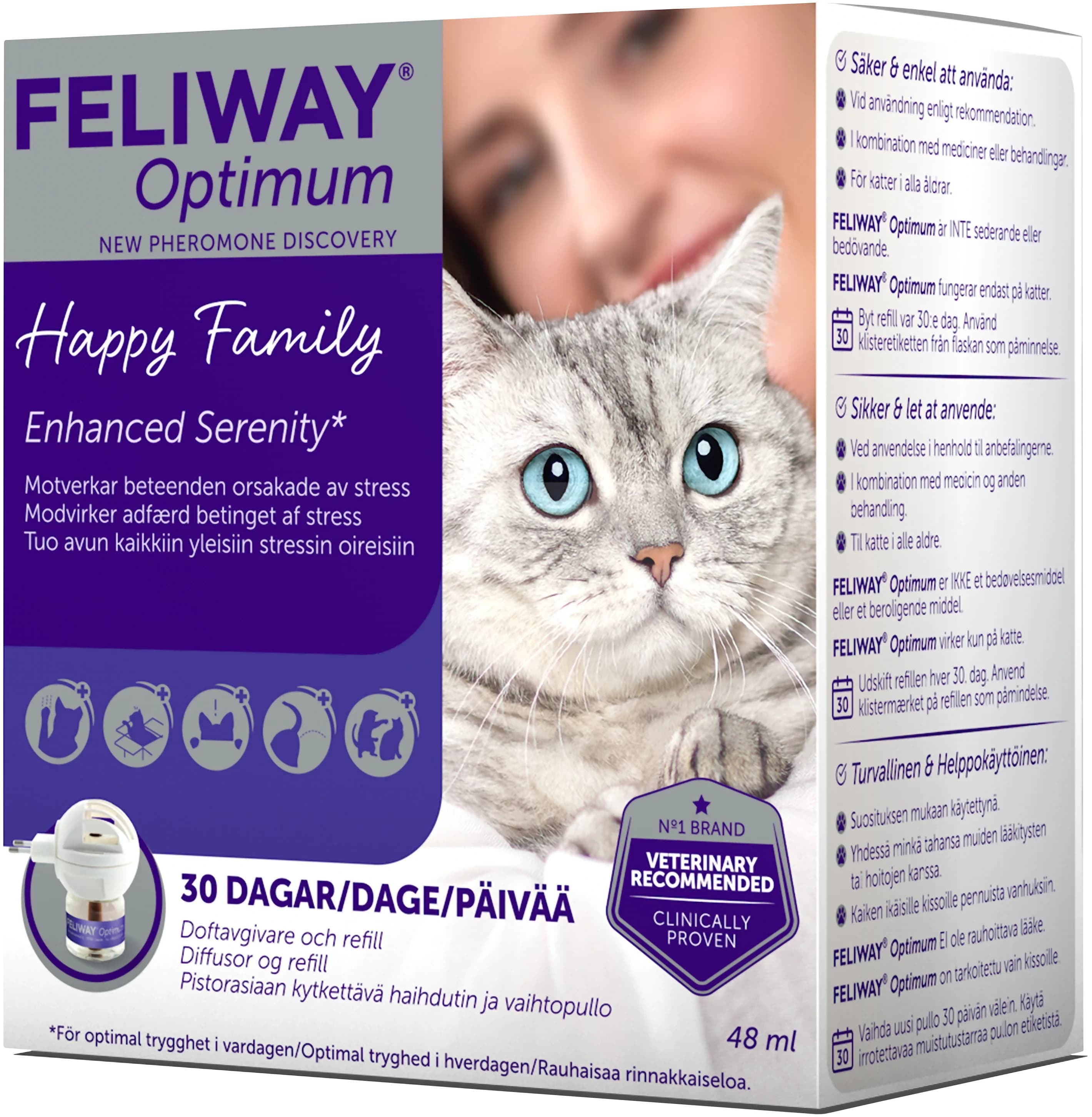 Feliway Optimum Doftavgivare med Flaska 48 ml från FELIWAY – köp hos Apotek Hjärtat