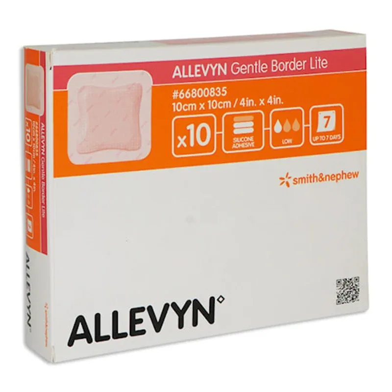 Allevyn Gentle Border Lite vidhäftande förband 10 x 10 cm 10styck – från Allevyn – 298 kr – hos Apotek Hjärtat