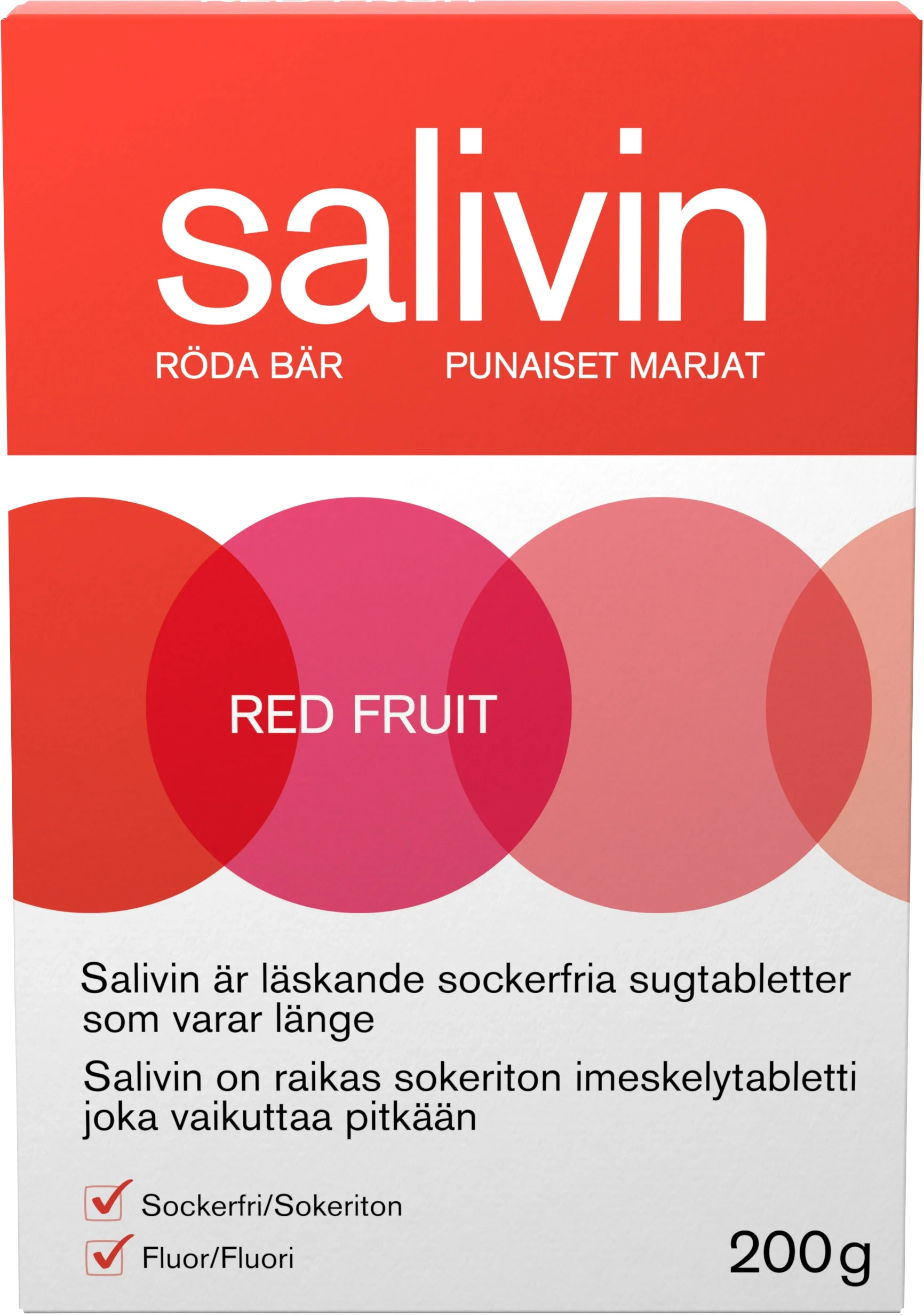 Salivin Red Fruit Sugtablett 200 g från Salivin – köp hos Apotek Hjärtat