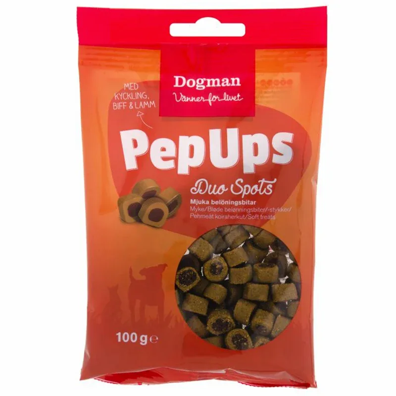 Dogman Pep Ups Duo Spots 100 g från Dogman – köp hos Apotek Hjärtat