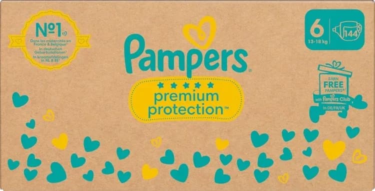 Pampers Premium Protection S6 13kg+ 144st från Pampers – köp hos Apotek Hjärtat