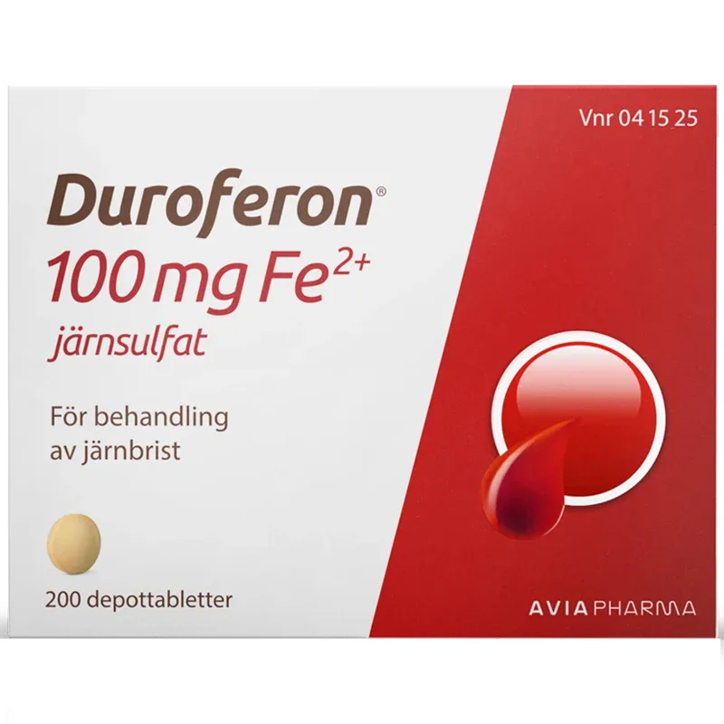 Duroferon depottablett 100 mg 200 st från Duroferon – köp hos Apotek Hjärtat