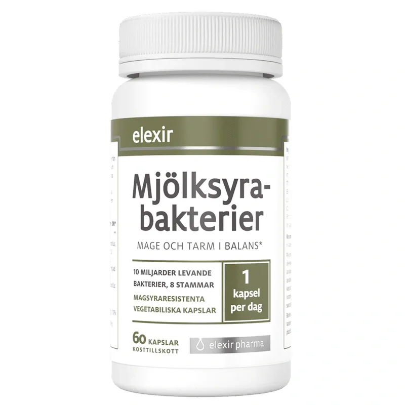 Elexir Pharma Mjölksyrabakterier 60 kapslar från Elexir Pharma – köp hos Apotek Hjärtat
