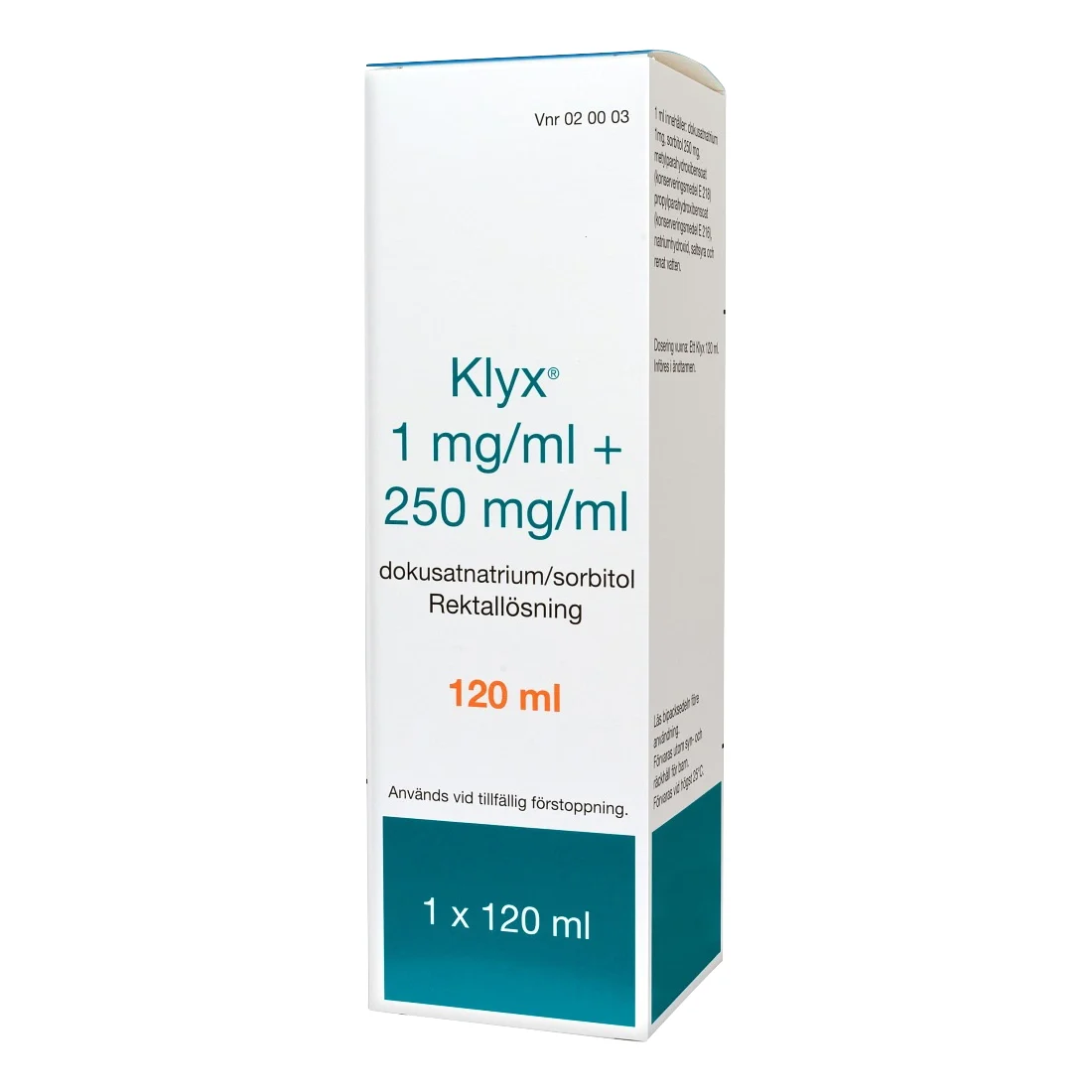 Klyx Rektallösning 1 mg/ml + 250 mg/ml 120 ml från Klyx – köp hos Apotek Hjärtat