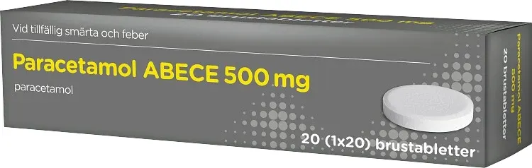 Paracetamol ABECE Brustablett 500 mg 20 st från ABECE – köp hos Apotek Hjärtat