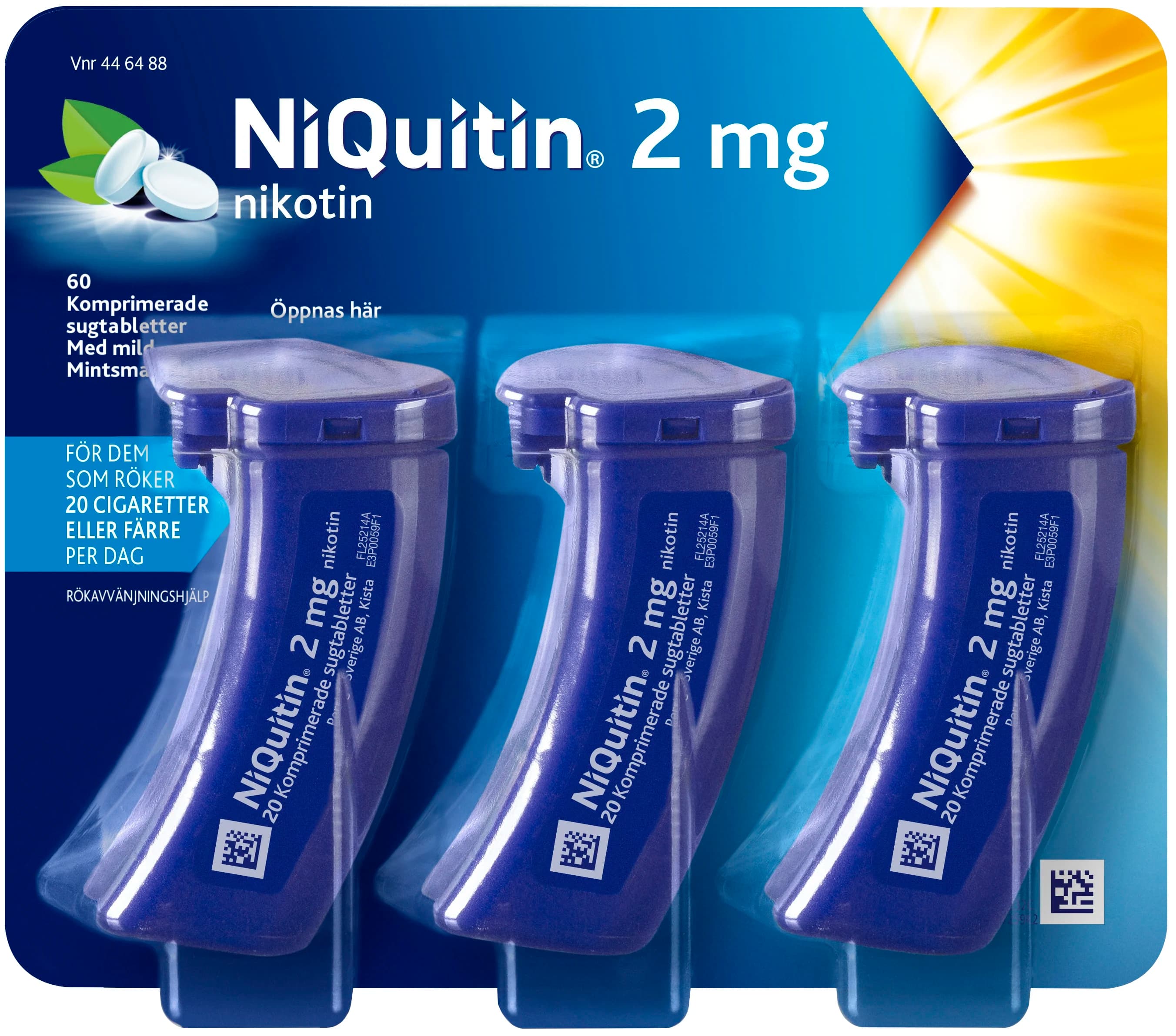 NiQuitin Komprimerad sugtablett 2mg Burk, 60(3x20) tabletter från Niquitin – köp hos Apotek Hjärtat