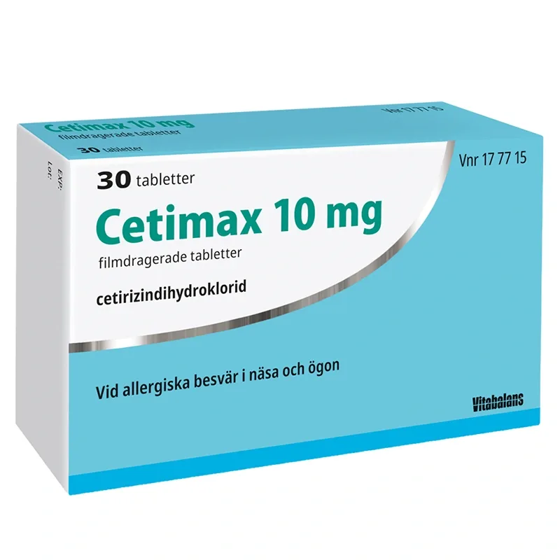 Cetimax Filmdragerad tablett 10mg Blister, 30tabletter från Cetimax – köp hos Apotek Hjärtat
