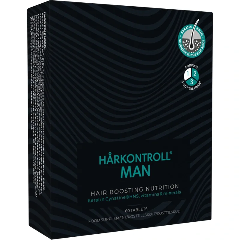 Hårkontroll Man Hair Boosting Nutrition 60 st från Hårkontroll – köp hos Apotek Hjärtat