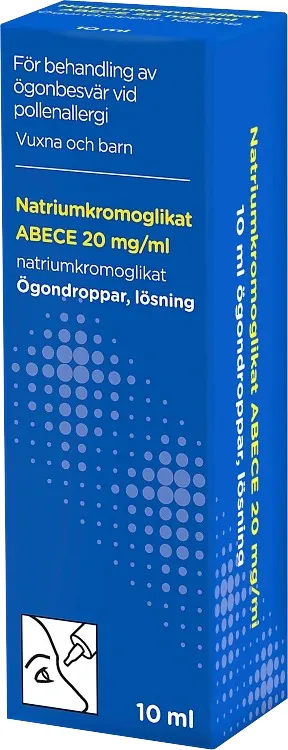 Natriumkromoglikat ABECE Ögondroppar 20 mg/ml 10 ml från ABECE – köp hos Apotek Hjärtat
