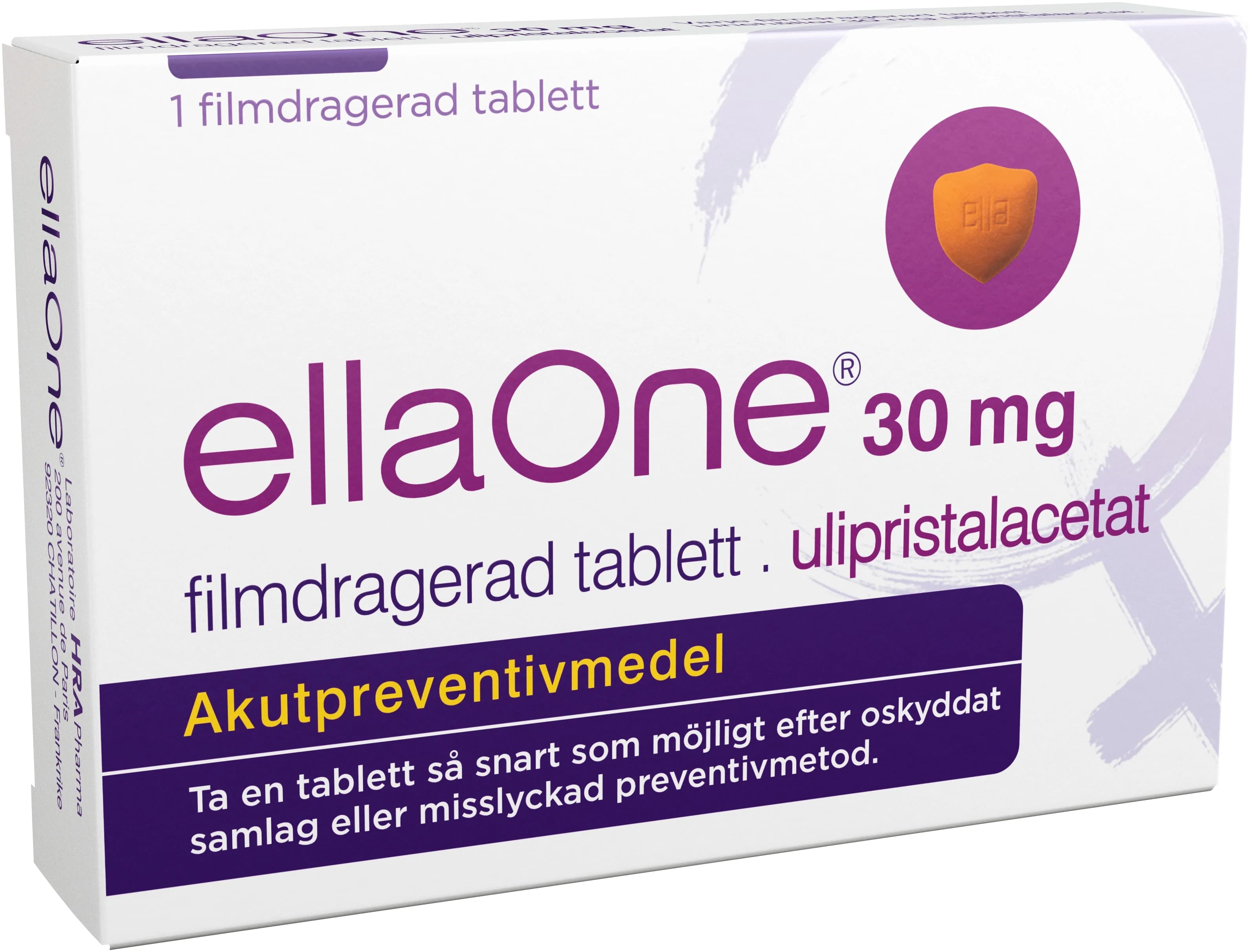 ellaOne filmdragerad tablett, 30mg, 1tablett från EllaOne – köp hos Apotek Hjärtat