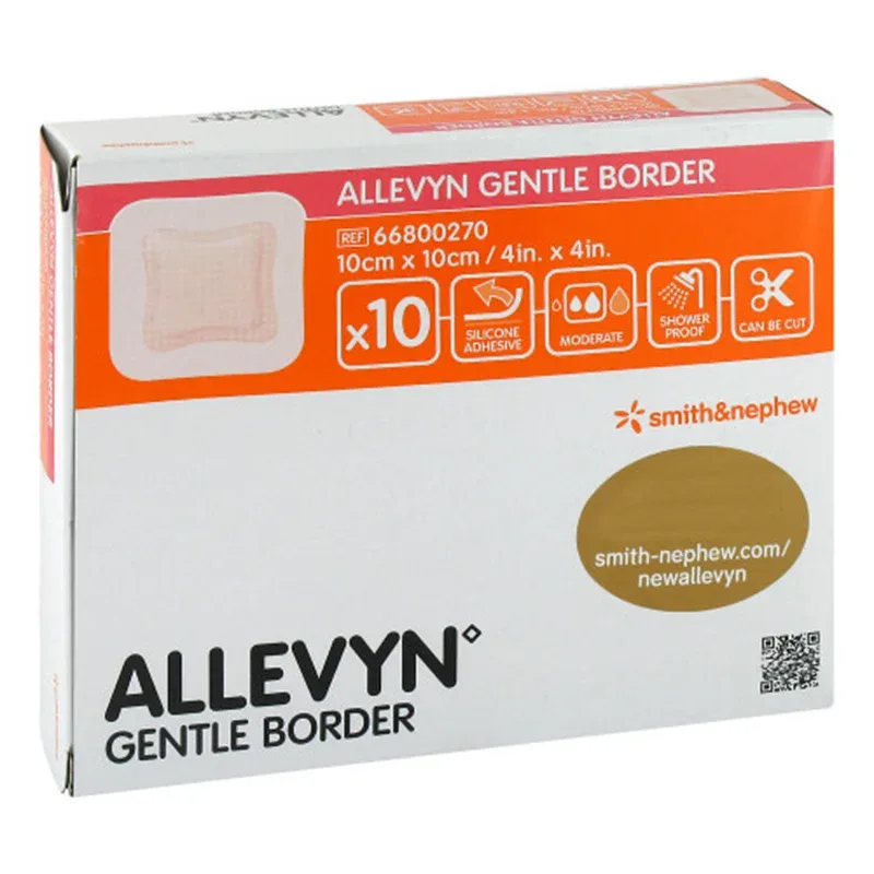 Allevyn Gentle Border 10 x 10 cm 10styck – från Allevyn – 298 kr – hos Apotek Hjärtat