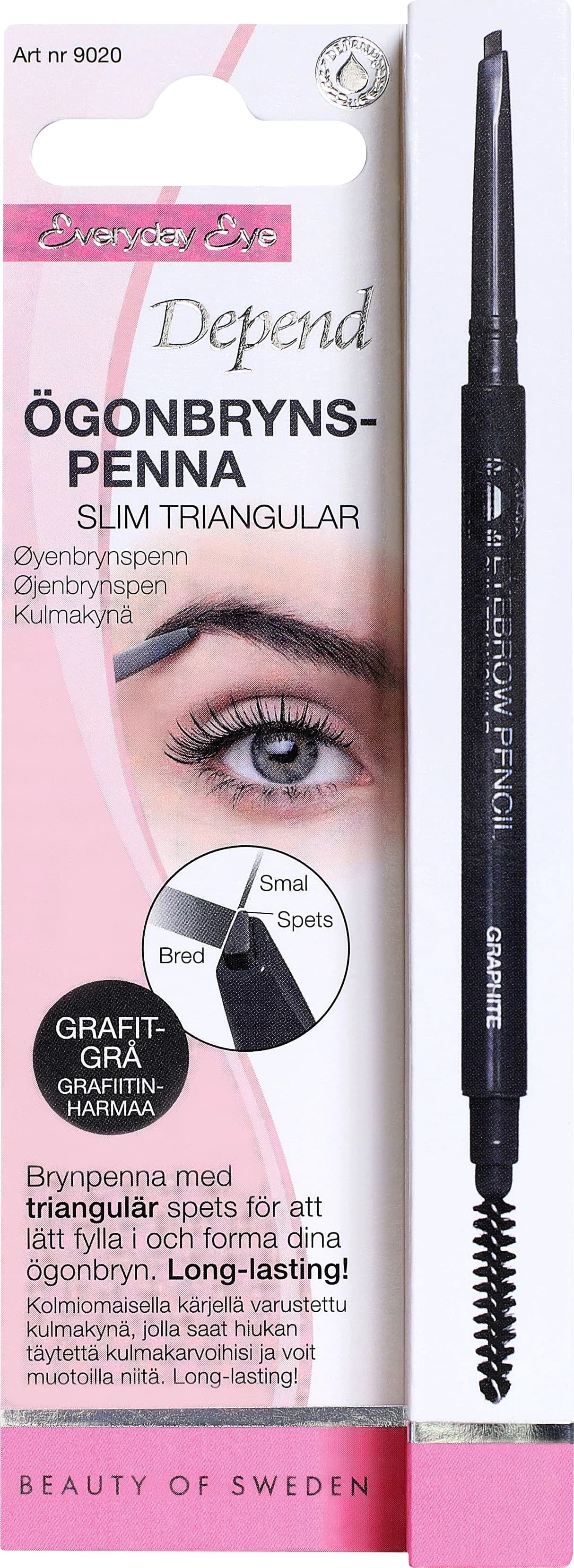 Depend Ögonbrynspenna Slim Triangel Grafitgrå från Depend – köp hos Apotek Hjärtat
