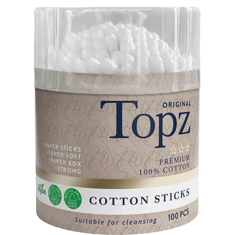 Topz Premium Cotton Sticks 100 st från Topz – köp hos Apotek Hjärtat