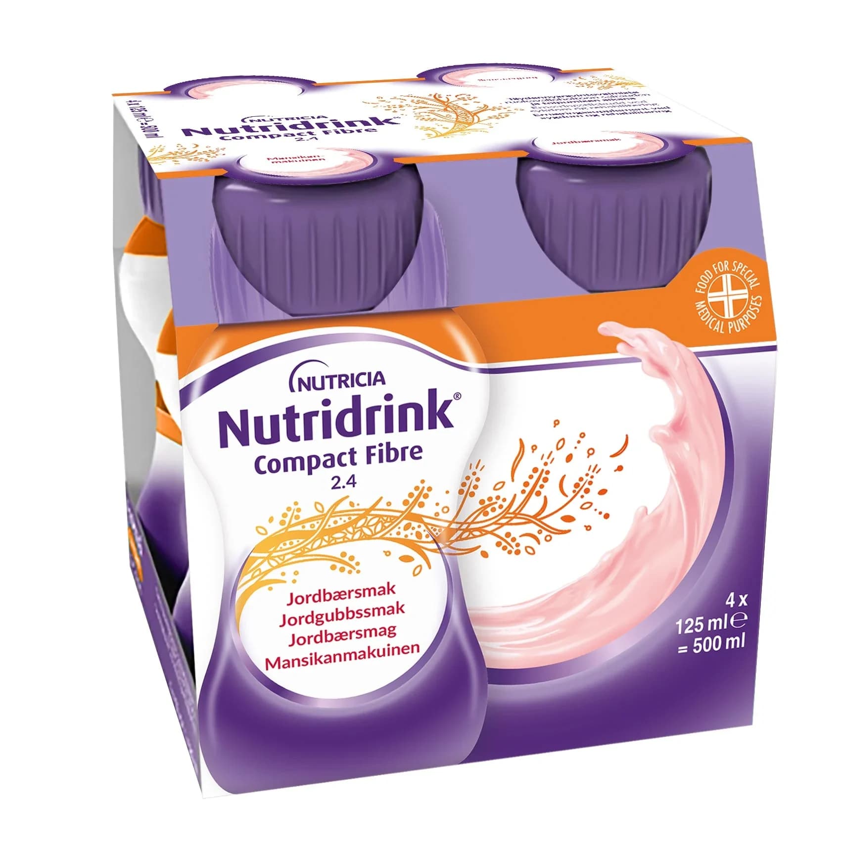 Nutridrink Compact Fibre Jordgubb 4x125ml från Nutridrink – köp hos Apotek Hjärtat