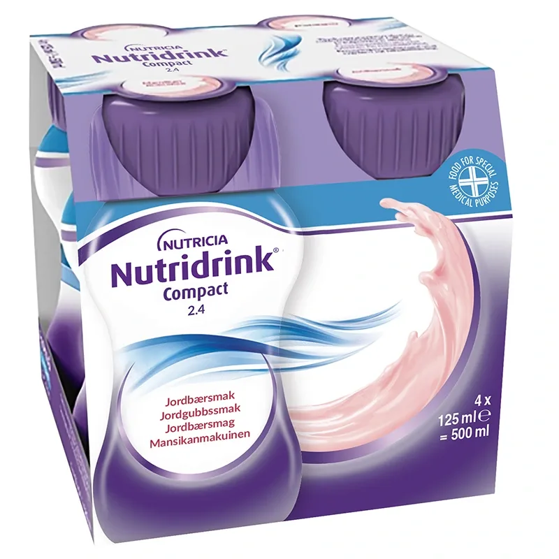 Nutridrink Compact Jordgubb 4x125 ml från Nutridrink – köp hos Apotek Hjärtat